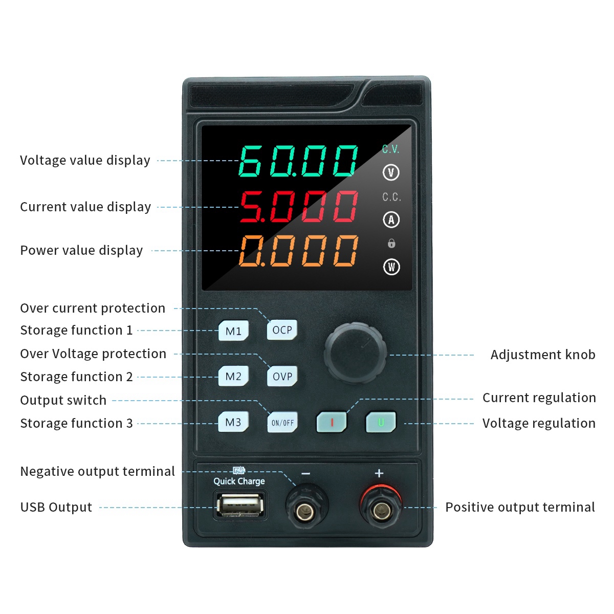 MYAMI-Alimentation DC programm - Programmable Dc Power Supply 60V 10A avis et prix